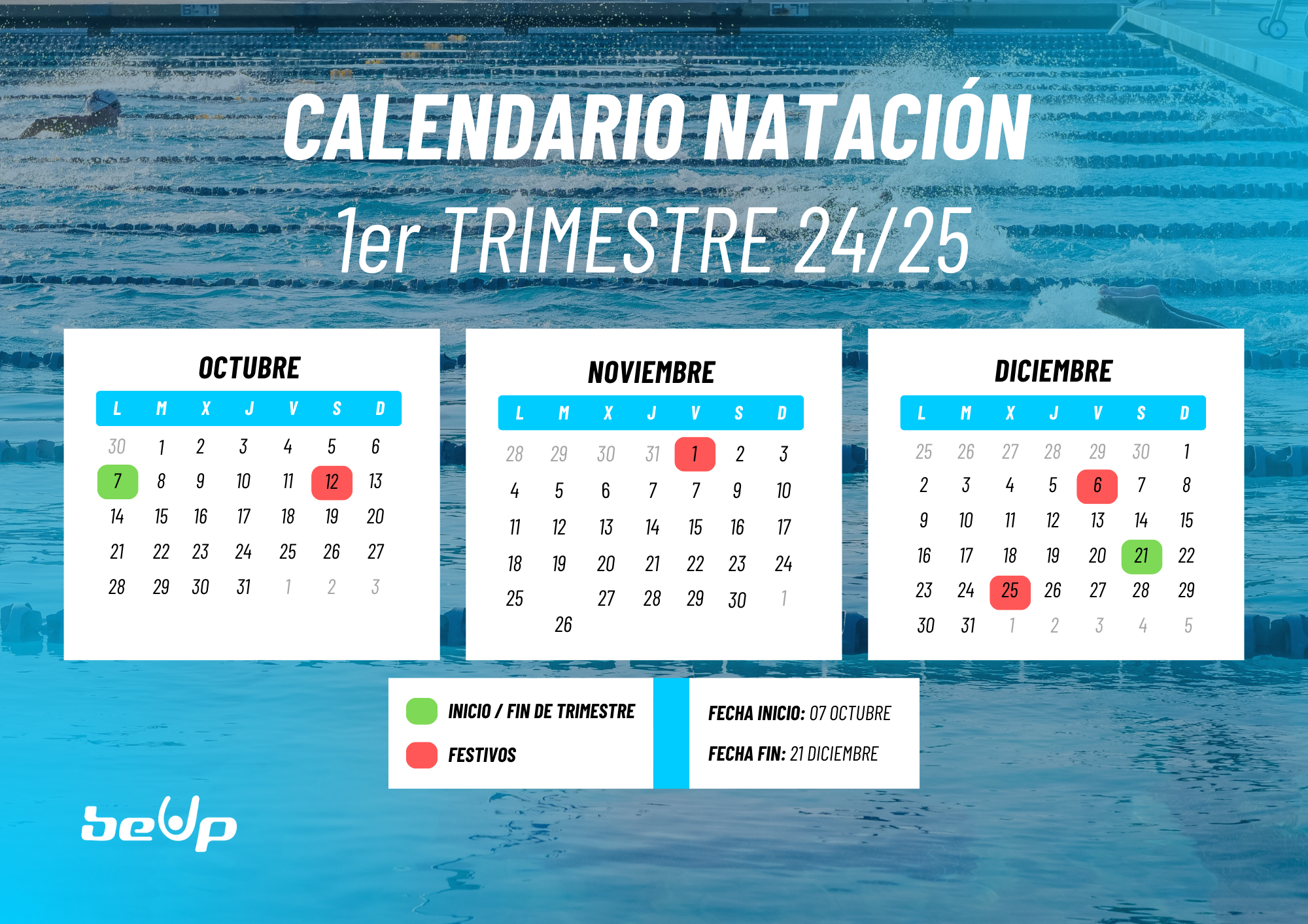 Curso natación 1er trimestre